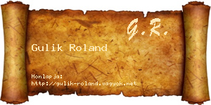 Gulik Roland névjegykártya